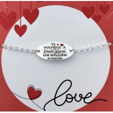 PULSERA PLATA TE VOLVERÍA