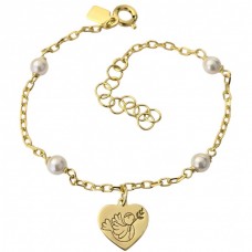 Pulsera Plata Comunión Corazón
